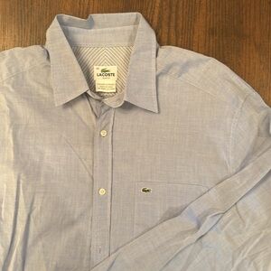 Lacoste long sleeve slim fit button up shirt. Size 42